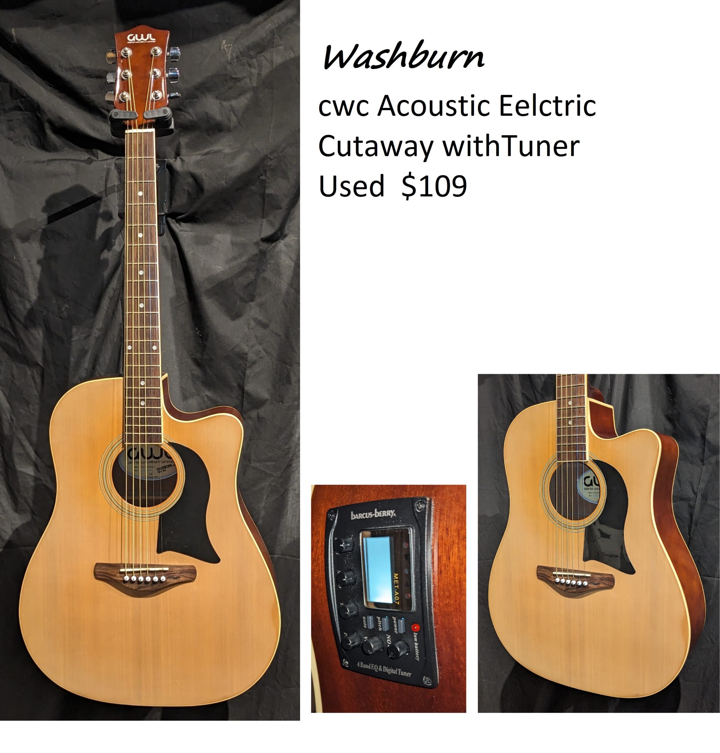 Washburn CWC Acoustic Electric With Cutaway Murphy s Music