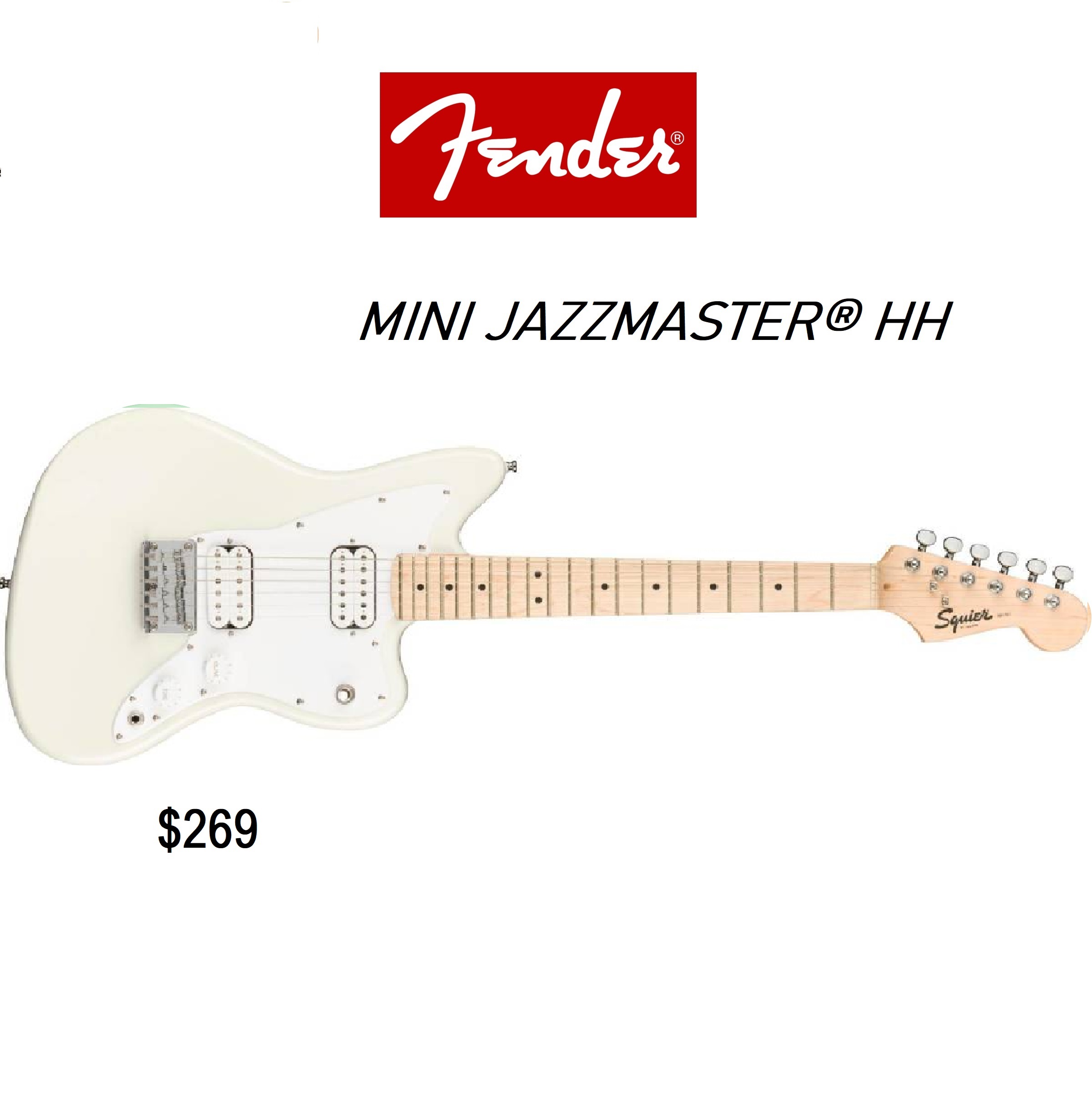 mini jazzmaster_s WHITE