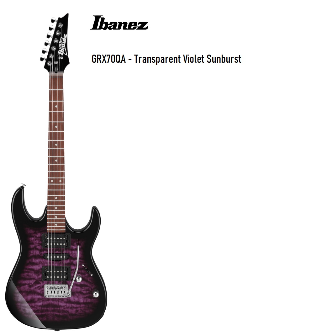 ibanez GRX70QA Transparent Violet Sunburst